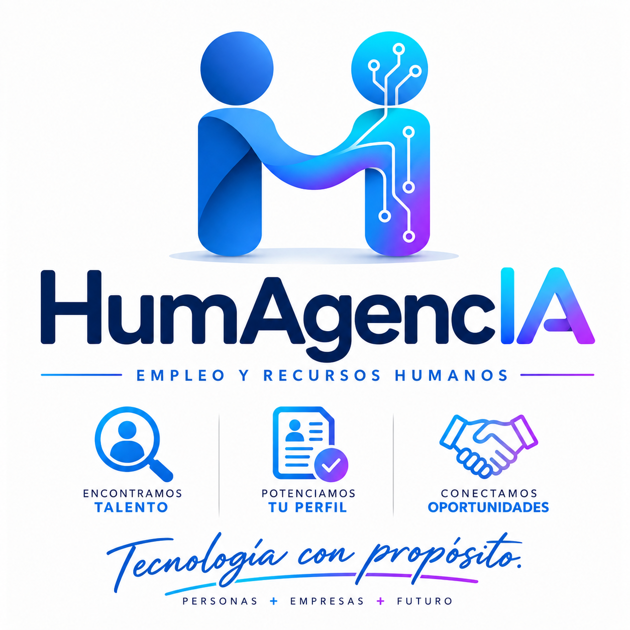 HumAgencIA. Empleo y recursos humanos. Encontramos talento, potenciamos tu perfil y conectamos oportunidades. Tecnología con propósito.